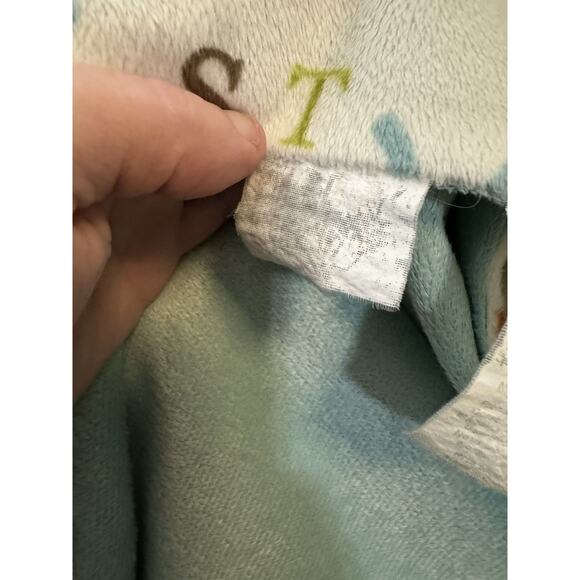 Thro By Marlo Lorenz Baby Blanket ABC Letters Alphabet Elephant Owl Soft Lovey - Picture 5 of 6